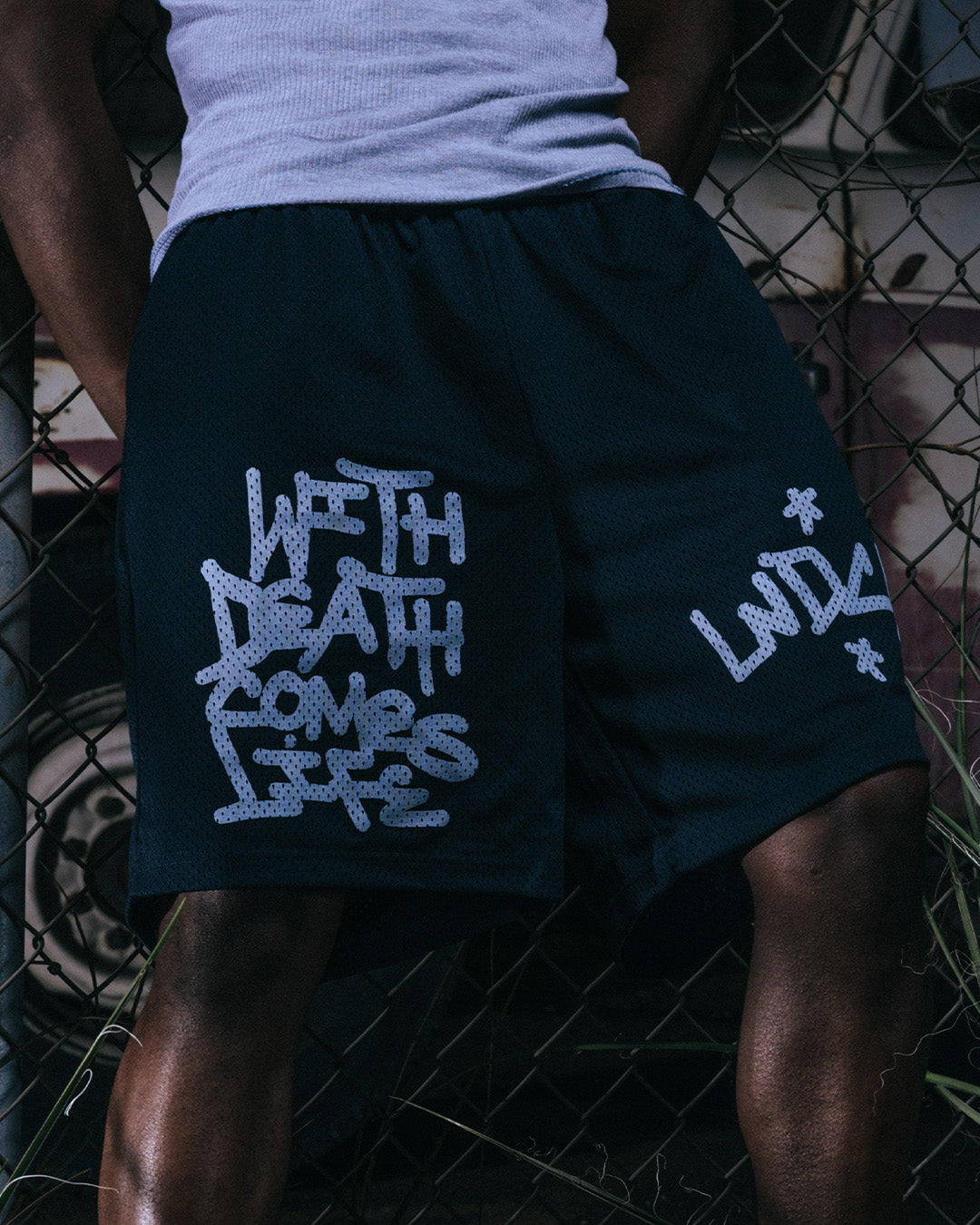 GRAFFITI GYM SHORT - (BLACK)