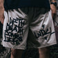 GRAFFITI GYM SHORT - (TAN)