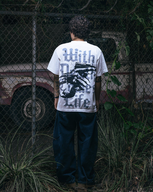 STACKED TEE - (WHITE)
